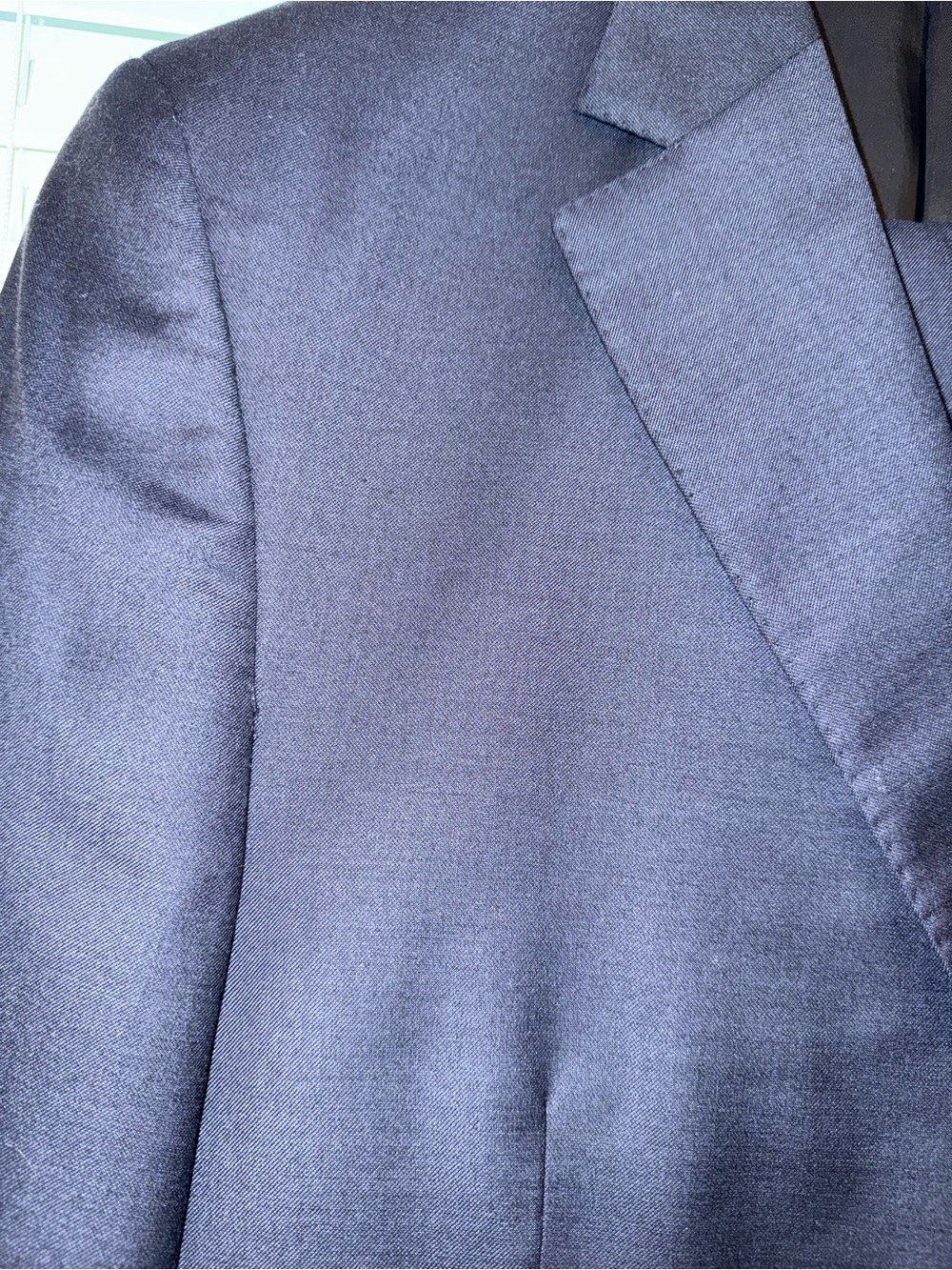 Peter Millar 46R 100% Wool Suit Set Dark Navy | 40” Waist 27” Inseam No Cuff - Picture 3 of 4